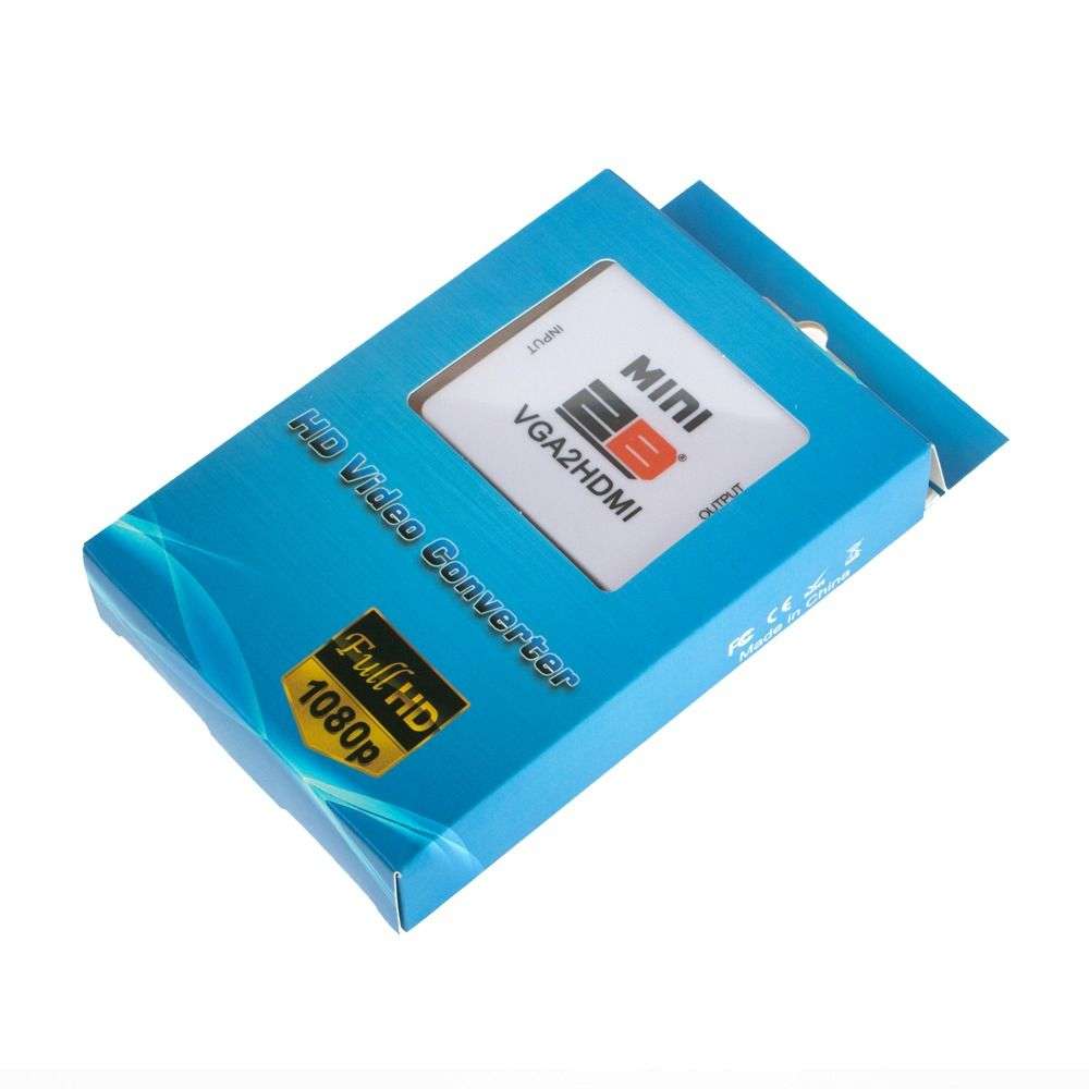 توبي محول من VGA الي HDMI مع مخرج صوت - أبيض (CV748)