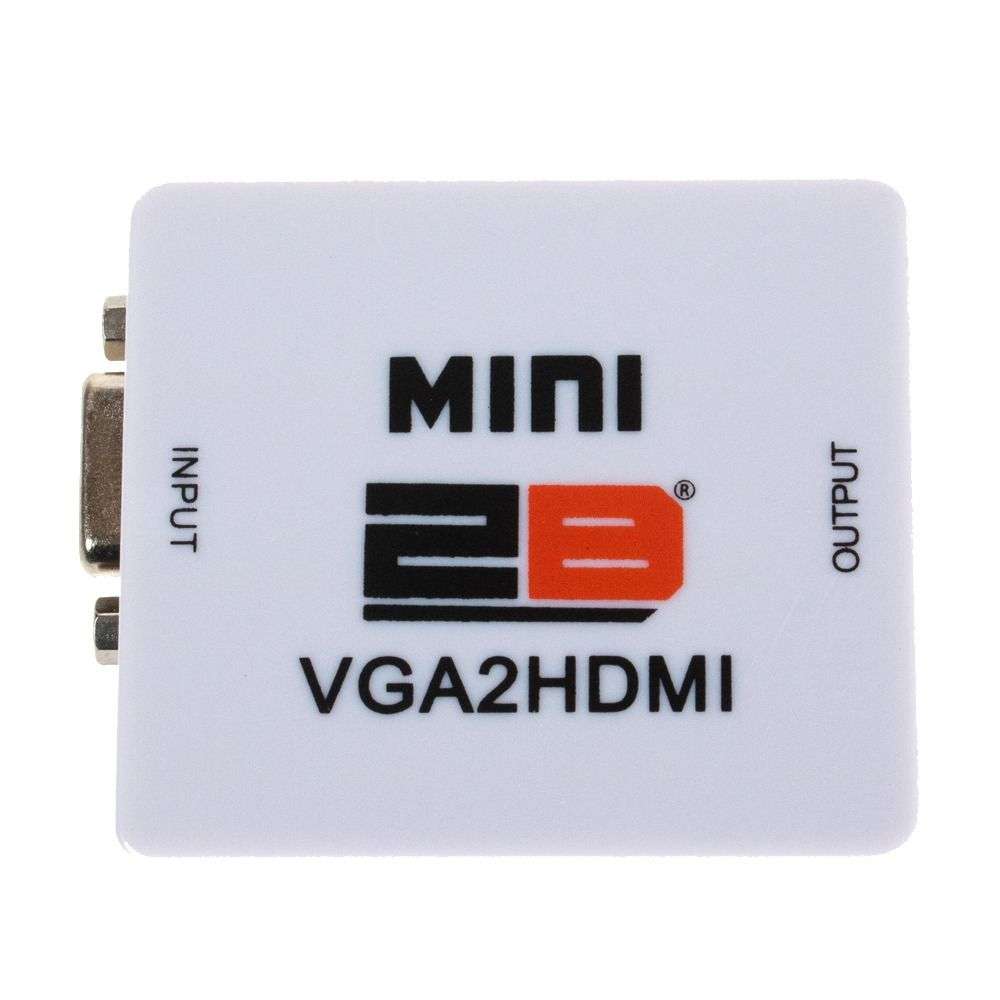 توبي محول من VGA الي HDMI مع مخرج صوت - أبيض (CV748)