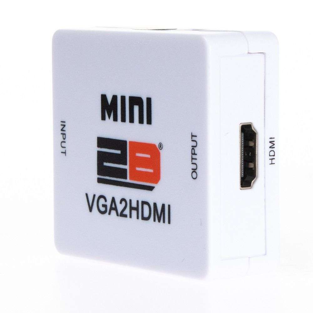 توبي محول من VGA الي HDMI مع مخرج صوت - أبيض (CV748)