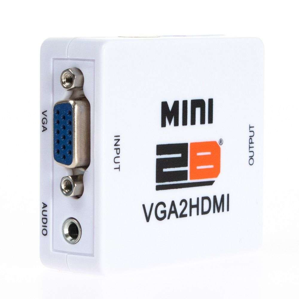 توبي محول من VGA الي HDMI مع مخرج صوت - أبيض (CV748)