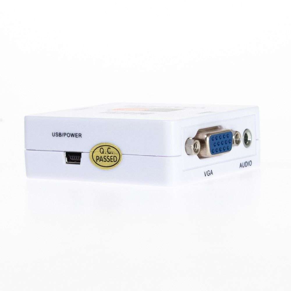 توبي محول من VGA الي HDMI مع مخرج صوت - أبيض (CV748)