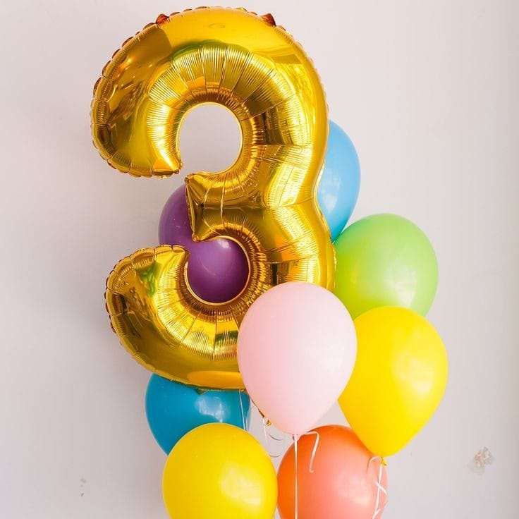 بالون هليوم ارقام عيد الميلاد رقم