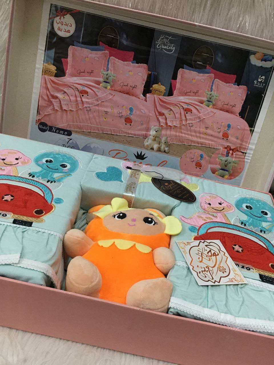 طقم سرير اطفال من رويال
موديل نيمو
قطن العامرية 

2 ملاية 20