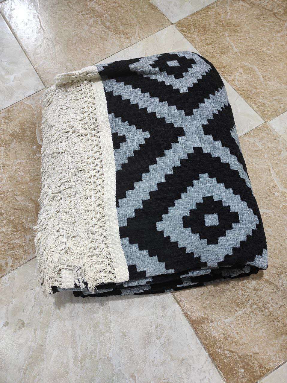 الحافظة الجوبلان ايكيا دبل فيس بفرنشة شراشيب قطن