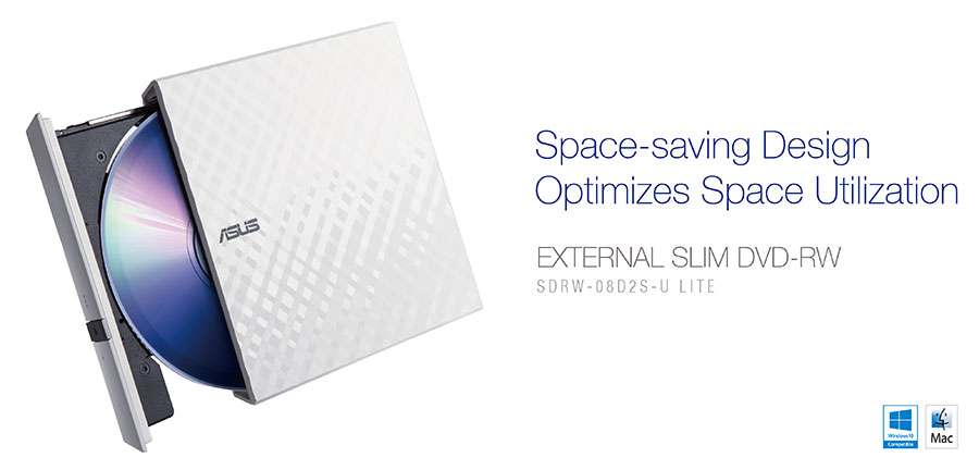ASUS External Slim DVD-RW (SDRW-08D2S-U LITE)