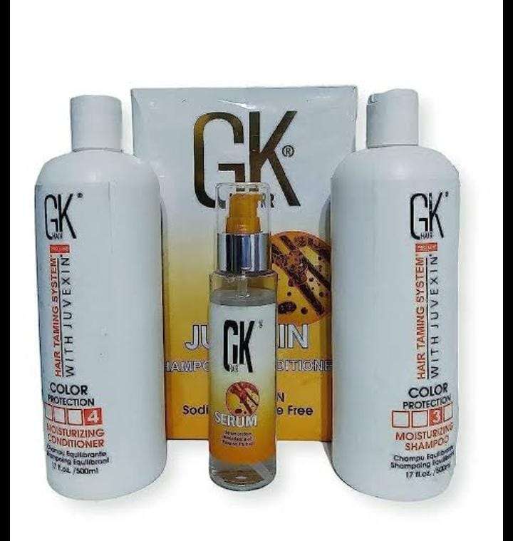 عرض مجموعة جي كي  gk ال ٤ قطع ( شامبو - بلسم - سيرم - حمام كريم )