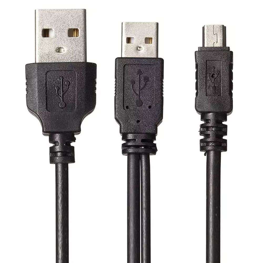 توبي كابل توصيل من USB mini 5 pin إلي مخرجين USB male موديل (DC013)