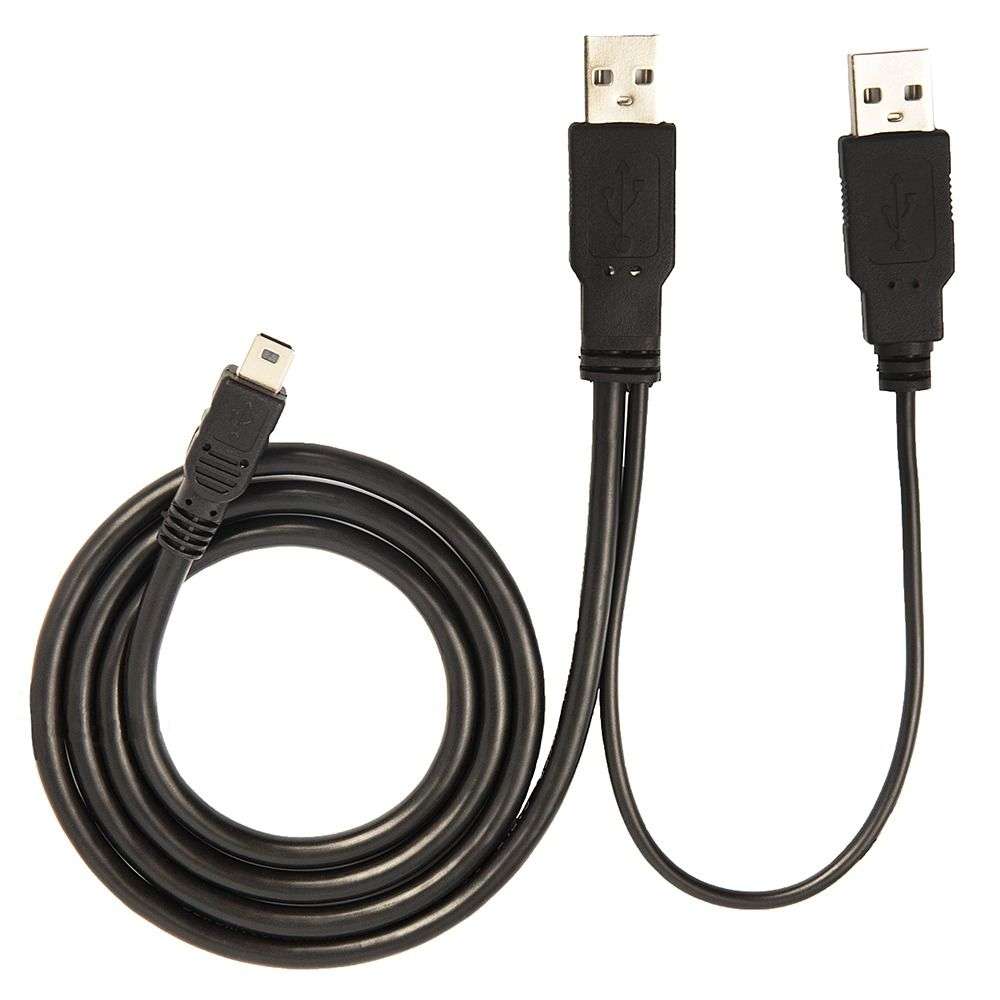 توبي كابل توصيل من USB mini 5 pin إلي مخرجين USB male موديل (DC013)