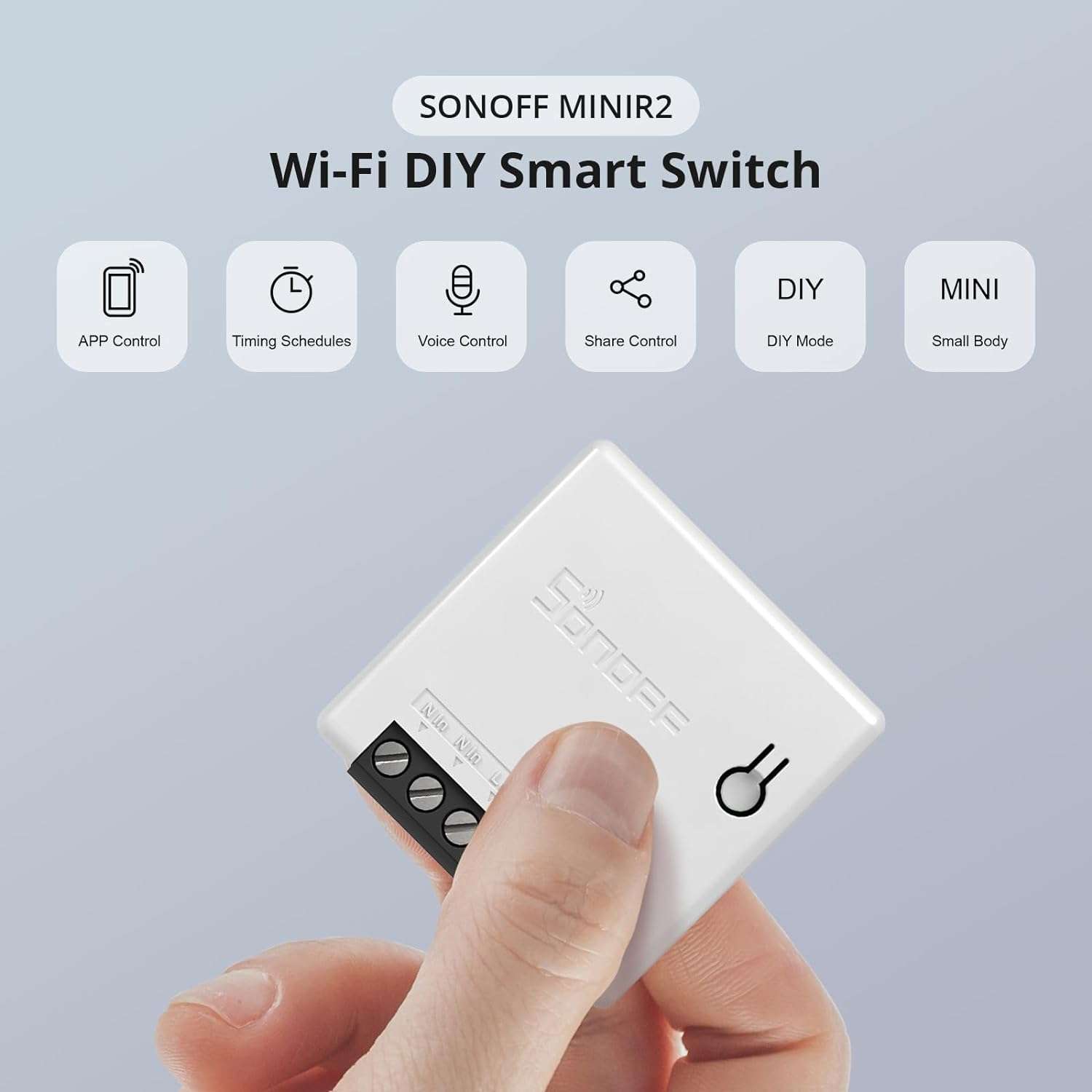 مفتاح ذكي ثنائي الاتجاه واي فاي من سونوف  حتي 10 أمبير Sonoff mini R2