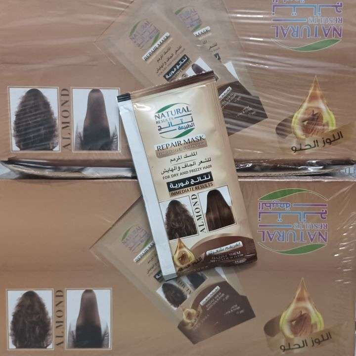 نتائج الطبيعة ماسك الترميم باللوز الحلو 35 جم 24 كيس