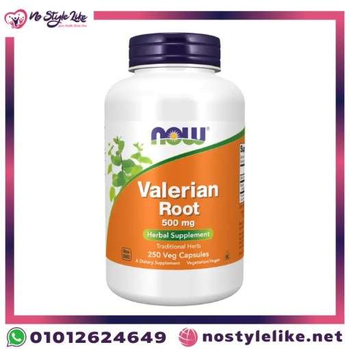 NOW Valerian Root 500 mg 250 Veg Capsules – أفضل مكمل عشبي لتحسين النو
