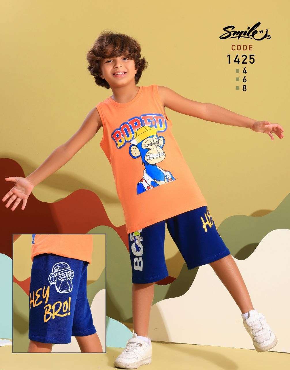 اشيك طقم قطن للعيد مقاسات الاطفال