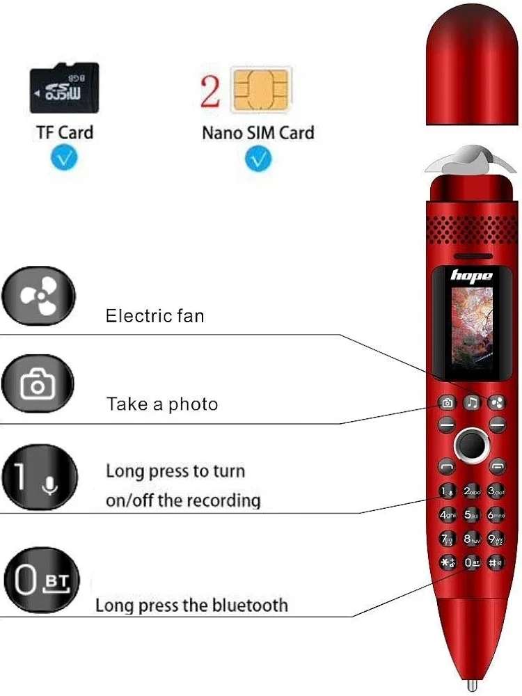 قلم كاميرا HOPE AK007 متعدد الوظائف 6 في 1 للهواتف المحمولة، 550 ملل