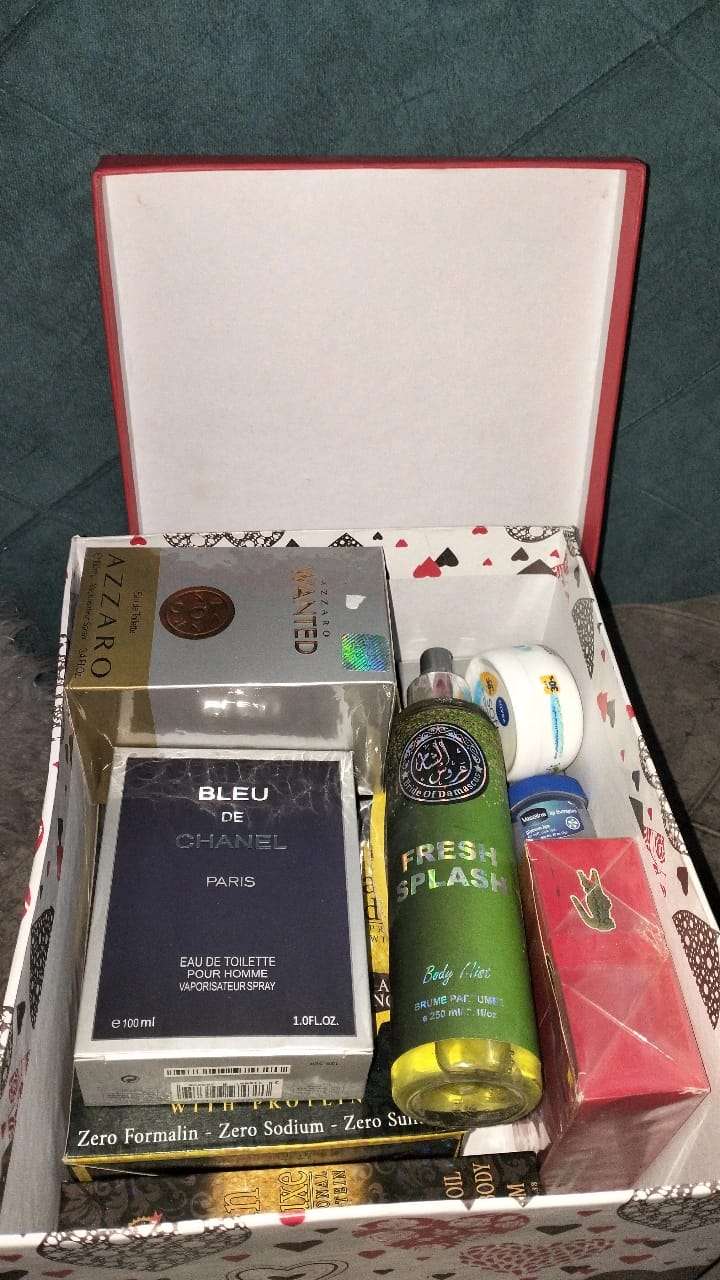 بوكس هدايا رجالي برفان اسبلاش مجموعة شعر مرطب