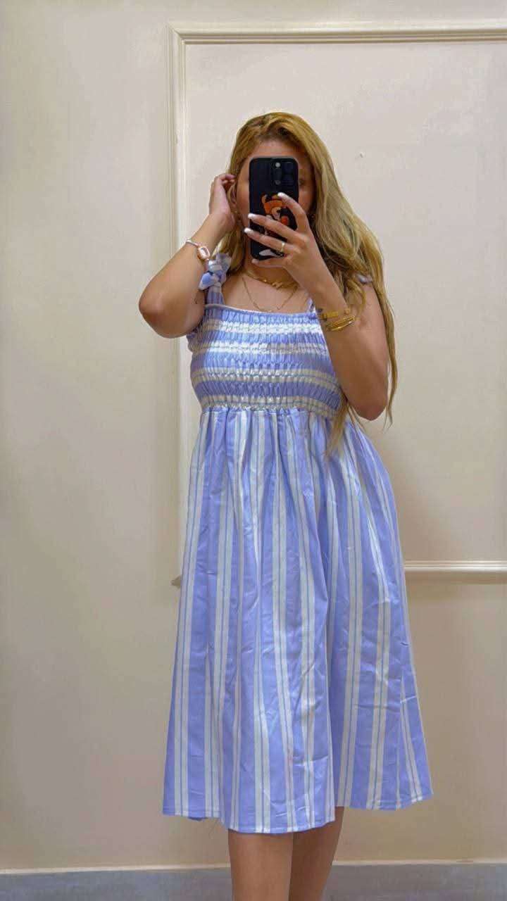 فستان حمالة كتان