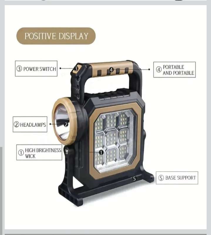 مصباح يدوى ليد يعمل بالطاقه الشمسيه