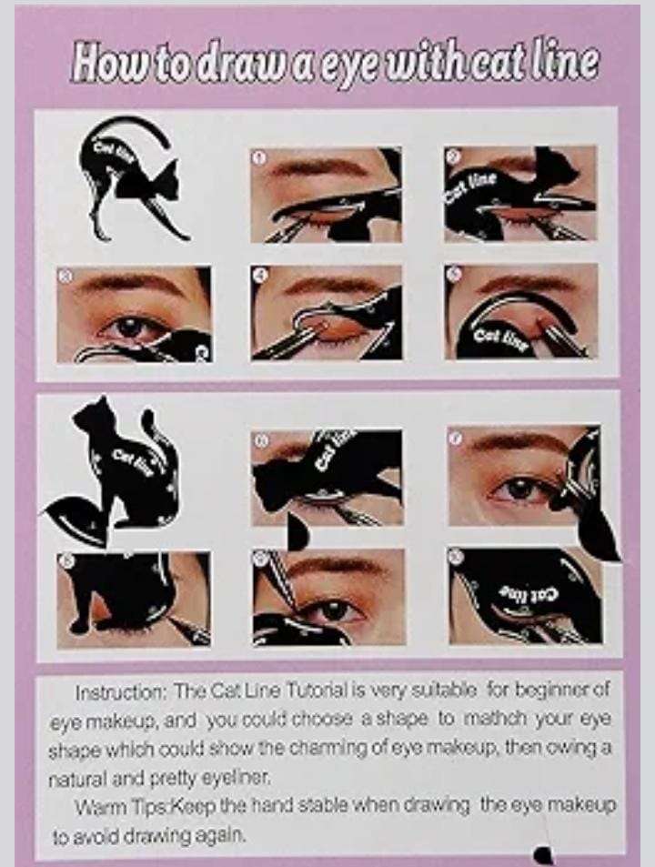 Cat line لرسم العين ايلاينر ايشادو رسم العيون قطة بولي كلوريد الفينيل