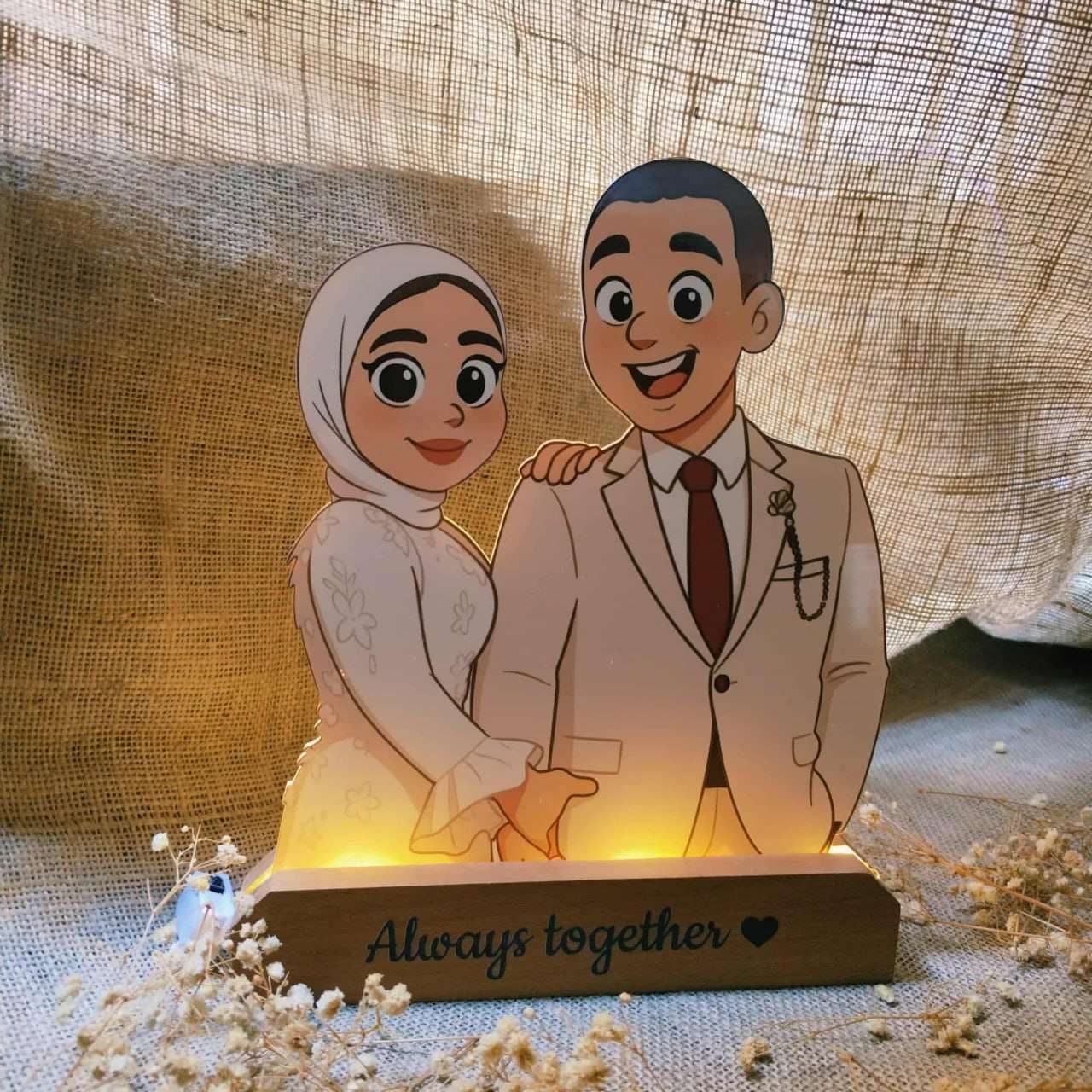 اباجورة بصورتك بقاعده زان متاح باى تصميم