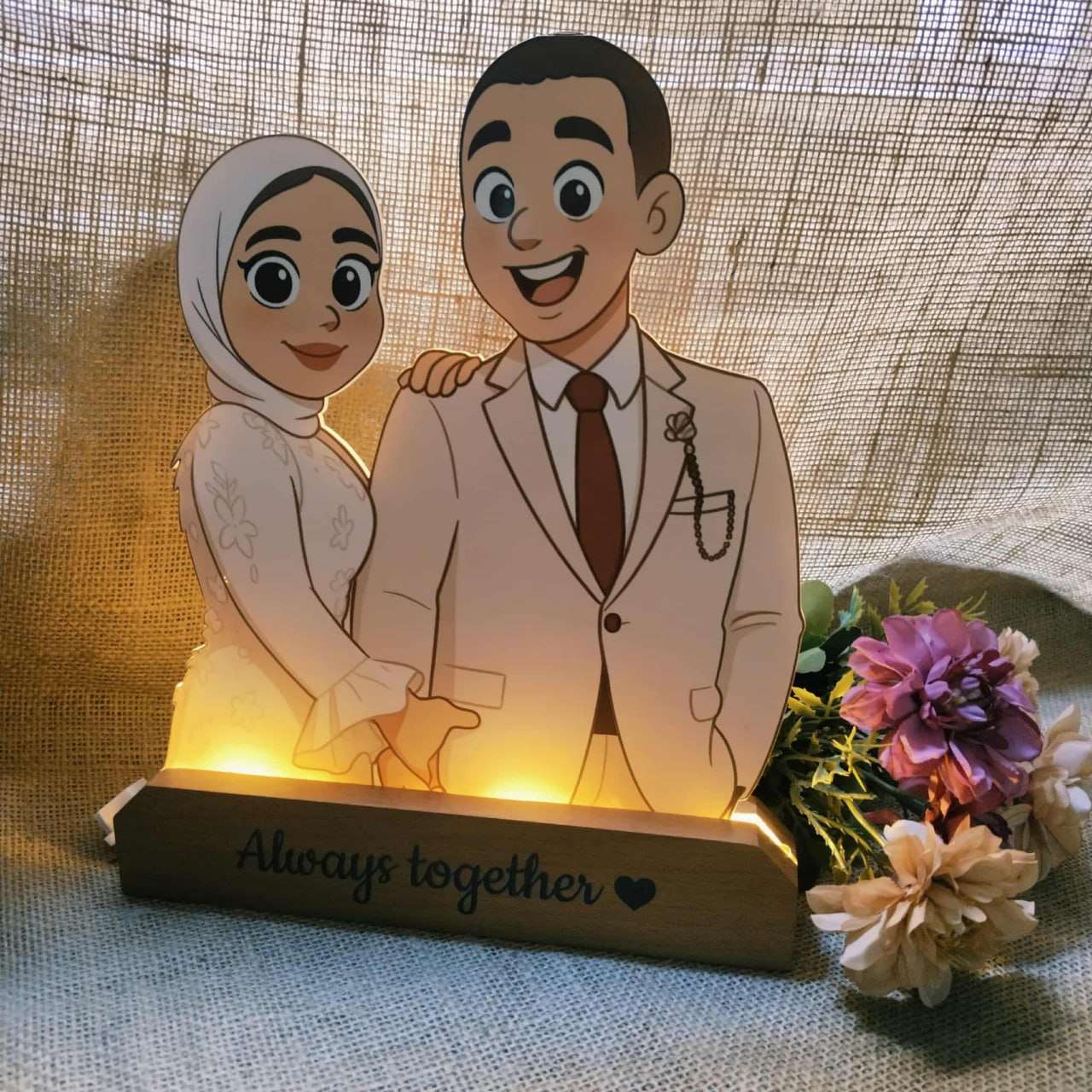 اباجورة بصورتك بقاعده زان متاح باى تصميم