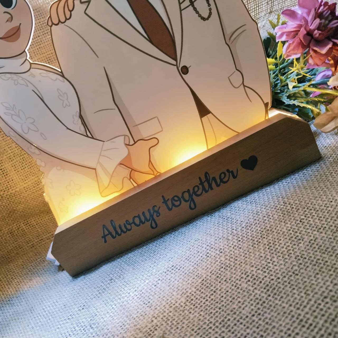 اباجورة بصورتك بقاعده زان متاح باى تصميم