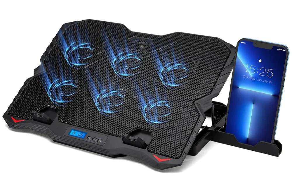 مروحة تبريد لابتوب جيجا ماكس 6 مروحه 15.6 بوصة (2040)