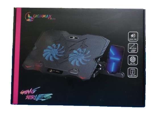 مروحة تبريد لابتوب جيجا ماكس 2 مروحه 15.6 بوصة(99)