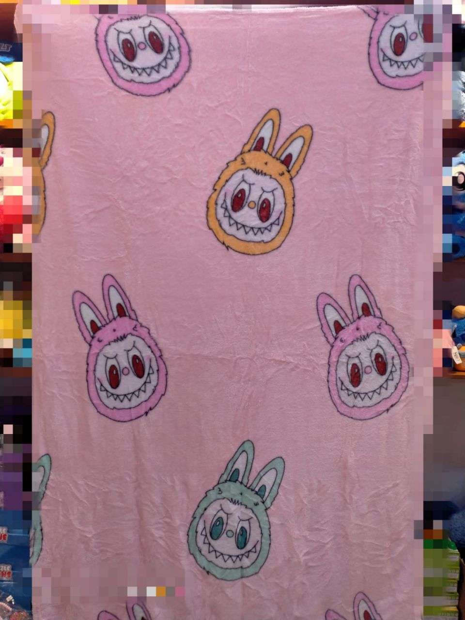 طقم مخدة وبطانية لابوبو البطانية مقاس 160×2 متر